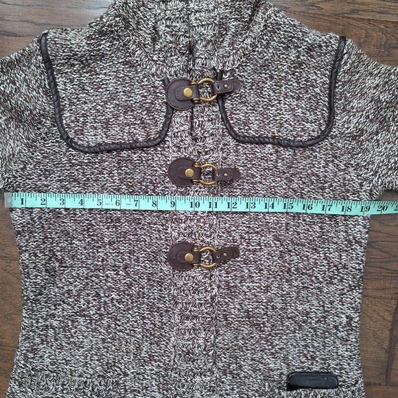Northern Reflections Marled Brown Knit Cardigan with Hood - Picture 8 of 9